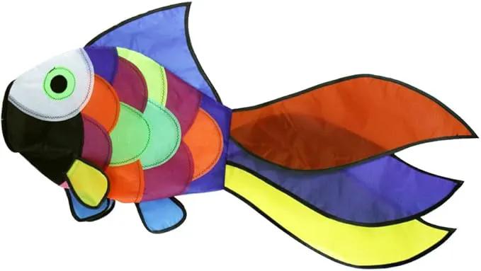 emma kites Cute Rainbow Fish Windsock Spinner Spiral 32-inch by GreenHaven Gardens