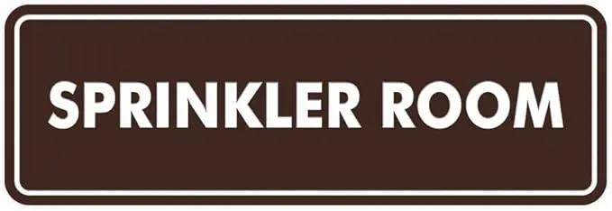Signs ByLITA Standard Sprinkler Room Sign (Dark Brown) - Large by GreenHaven Gardens