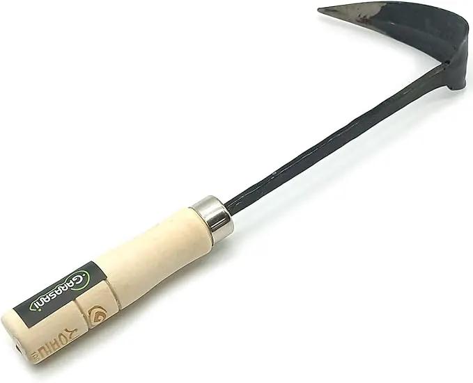 GARASANI Hand Hoe Plow Korean Style Ho-Mi Small Hoe Used to Dig Up Weeds (Grass) by GreenHaven Gardens