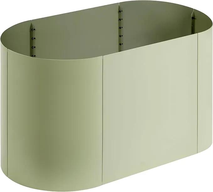 Worth Garden Heavy Duty Galvanized Steel Raised Garden Bed Kit with Powder Coated Olive Green Finish - 48" L. x 24" W. x24 H. - Metal Planter Box for Vegetables, Flowers, Herbs - Outdoor Gardening by GreenHaven Gardens