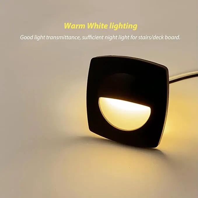 Dream lighting 12 Volt Black Waterproof LED Courtesy/Deck/Landscape Lighting Fixture for RV, Marine, Boat, Recessed Mount 0.15 Watt, IP65 Warm White Pack of 6 by GreenHaven Gardens