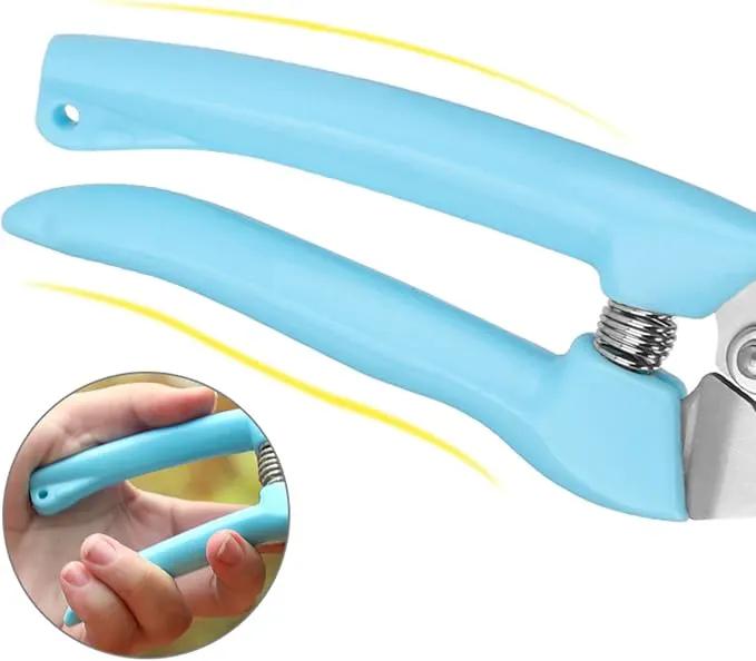 Curve Gardening Scissor with Sharp Stainless Steel Blade Garden Shears for Cutting Flowers Trimming Plants of Yard Florist Flower Rose Herb Hedge Bonsai and Fruits Picking (Red Handle) by GreenHaven Gardens