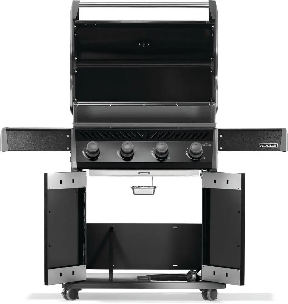 Napoleon Rogue 525 Propane Gas Grill, Black, Durable 4-Burner BBQ by GreenHaven Gardens