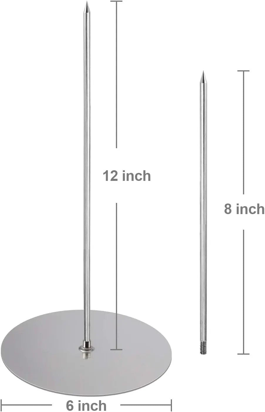 ZAUGONTW Vertical Skewer Grill - Stainless Removable Vertical Brazilian Barbecue Grilling Rack Meat Spit - Perfect for Steak, Whole Chickens, Whole Fish, Large Meat, 1Pack by GreenHaven Gardens