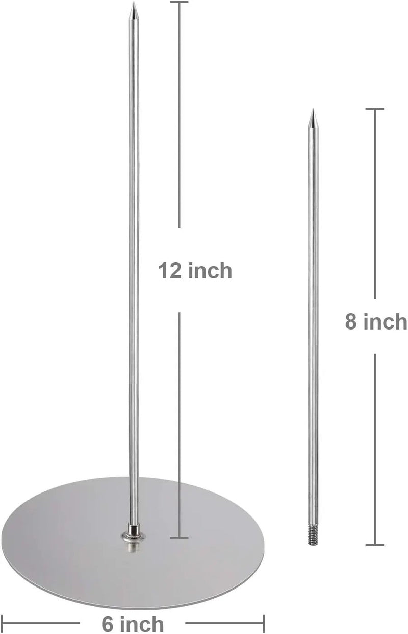ZAUGONTW Vertical Skewer Grill - Stainless Removable Vertical Brazilian Barbecue Grilling Rack Meat Spit - Perfect for Steak, Whole Chickens, Whole Fish, Large Meat, 1Pack by GreenHaven Gardens