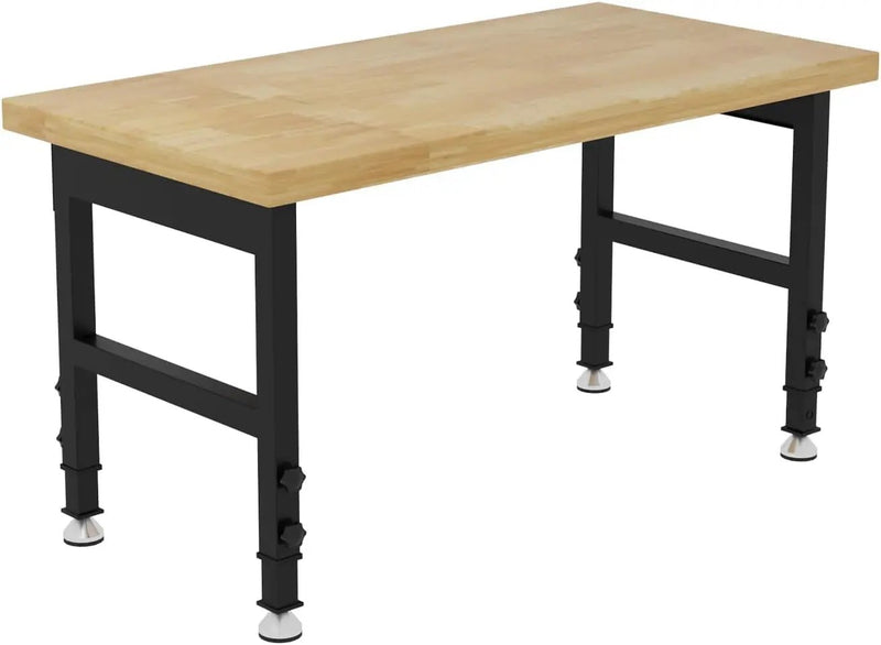 48" Work Bench, Adjustable Height Workbench, Heavy-Duty Thicker Work Table, 2000 LBS Load Capacity Workstation for Garage, Workshop, Office, Home by GreenHaven Gardens