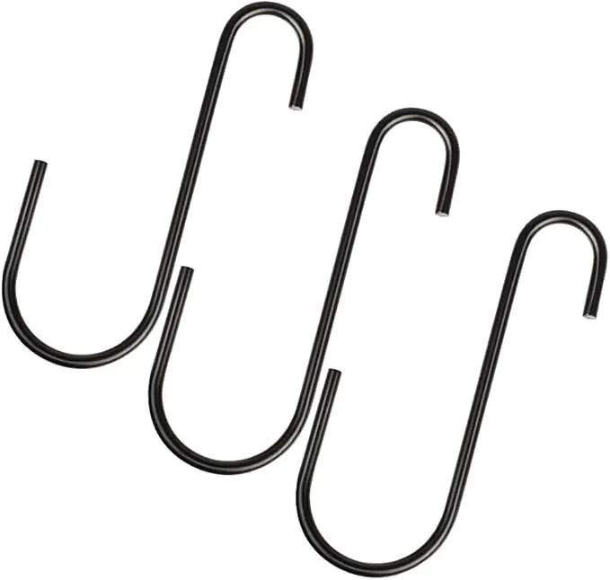 Vindar 3 Pack 6 Inches Bird Feeder Hook Heavy Duty Big S Hooks Hangers for Kitchen, Office, Wind Chimes, Lanterns, Gardening Tools, Hummingbirds Feeders, Bird House, Lanterns by GreenHaven Gardens