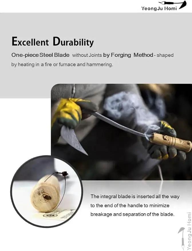 Original Hand Hoe with Hanging Loop & Mini Homi Made by Korean Master Blacksmith Seok NOH-KI (Standard Plus Mini) by GreenHaven Gardens
