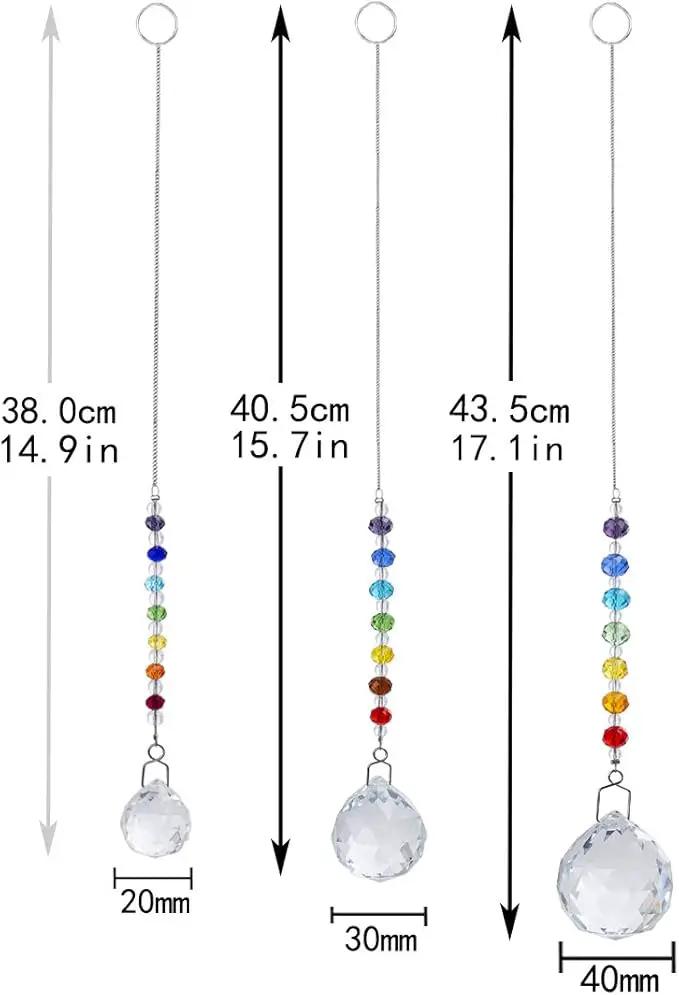 HDCRYSTALGIFTS Memorial Gift,Crystal Ball Prism Rainbow Maker Chakra Suncatcher Hanging Beads Window Sun Catcher Sympathy Gifts for Loss of Loved One,Set of 3 by GreenHaven Gardens
