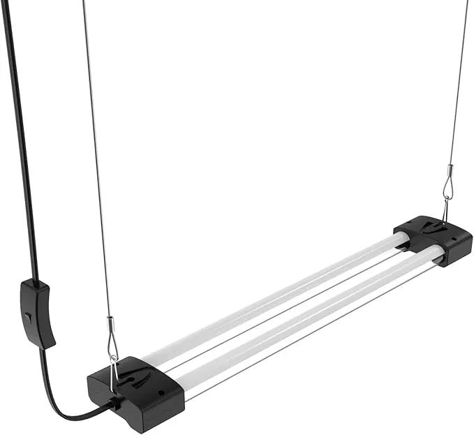 DYMOND BoostGro LED Seed Starter Grow Light Full Spectrum Linkable 5000k Daylight + 660nm Red + 450nm Blue Indoor Plant Lighting Fixture (2 FT, Black) by GreenHaven Gardens