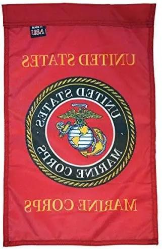 FlagSource U.S. Marine Corps Nylon Military Flag, Made in The USA, 18x12" by GreenHaven Gardens