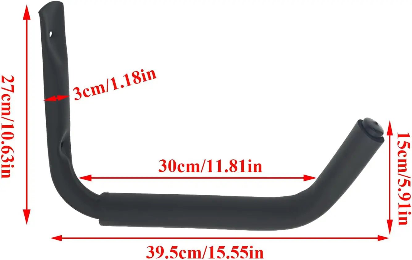Kayak Hook Heavy Duty Kayak Wall Mount for Indoor Storage Space-Saving Kayak Storage Rack Soft Padded Garage J-Hook Wall Hanger for Bikes Kayak and Hanging Ladders 4pcs by GreenHaven Gardens