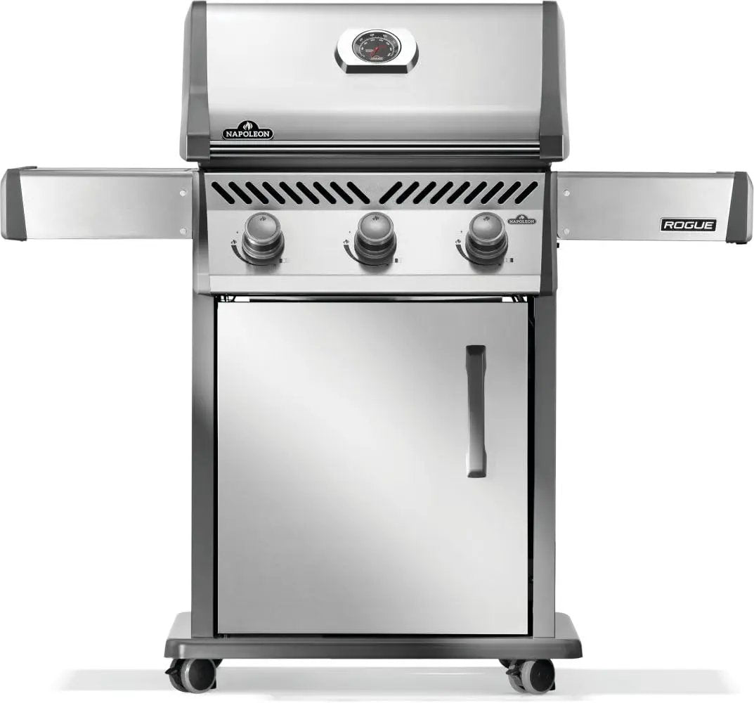 Napoleon Rogue 425 Natural Gas Grill, Stainless Steel, Durable 3-Burner Gas BBQ by GreenHaven Gardens