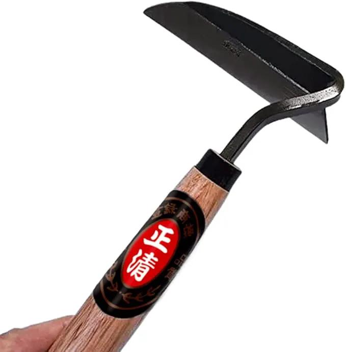 Kana Hoe 217 Japanese Garden Tool - Hand Hoe/Sickle is Perfect for Weeding and Cultivating. The Blade Edge is Very Sharp. (Beige-023) by GreenHaven Gardens