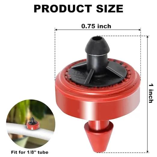 0.5 GPH Pressure Compensating Junior (PCJ) with Barb Outlet Dripper Emitters (50) by GreenHaven Gardens