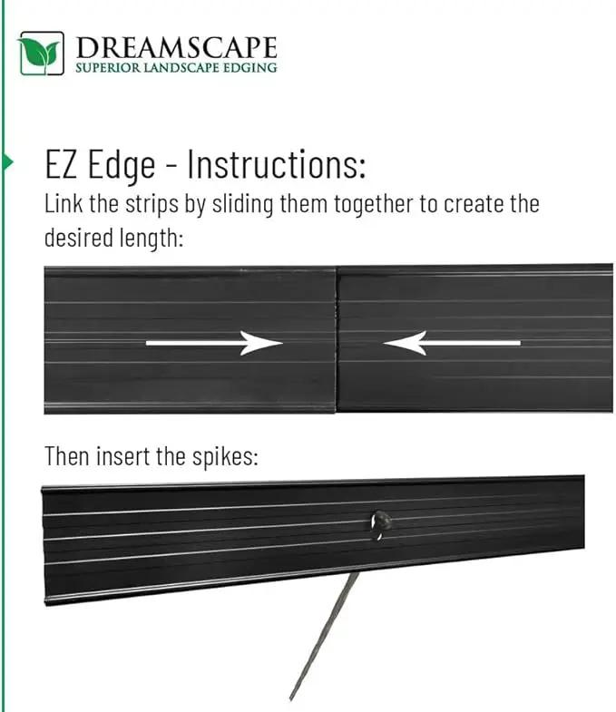 Dreamscape E-Z Edge Aluminum Landscape Edging - 8 Strips, 6ft Each (48ft Total), Brown - Professional Quality Landscaping Border, Metal Divider for Lawn, Garden, Flowerbed… by GreenHaven Gardens