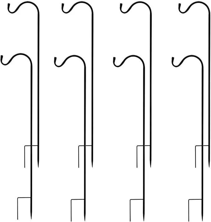 MIXXIDEA 37” Inch Heavy Duty Garden Shepherds Hooks for Outdoor Height Adjustable Plant Hangers Outdoor Shepherds Hook for Bird Feeders, Lanterns,Outdoor Décor, Plants, Wedding, Garden (37inch 8PK) by GreenHaven Gardens