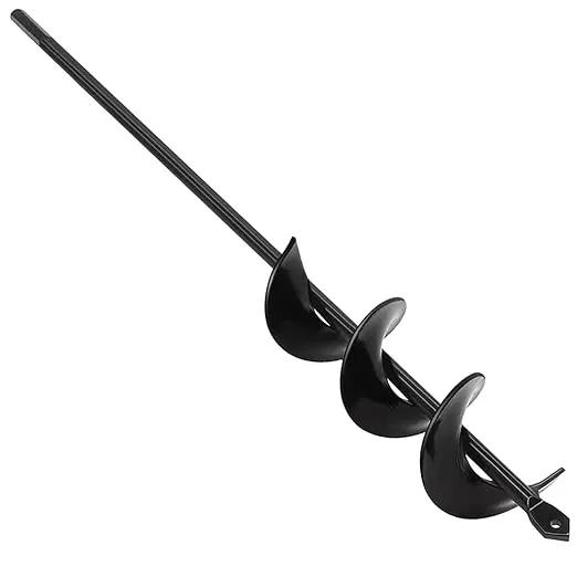 TCBWFY Auger Drill Bit for Planting,1.6"x12"Solid Shaft Garden Auger Drill Bit with Extensive Spirals,Spiral Hole Drill Bit for Planting Bulbs,Flowers,Post Holes,Earth Auger for 3/8" Hex Drive Drill by GreenHaven Gardens