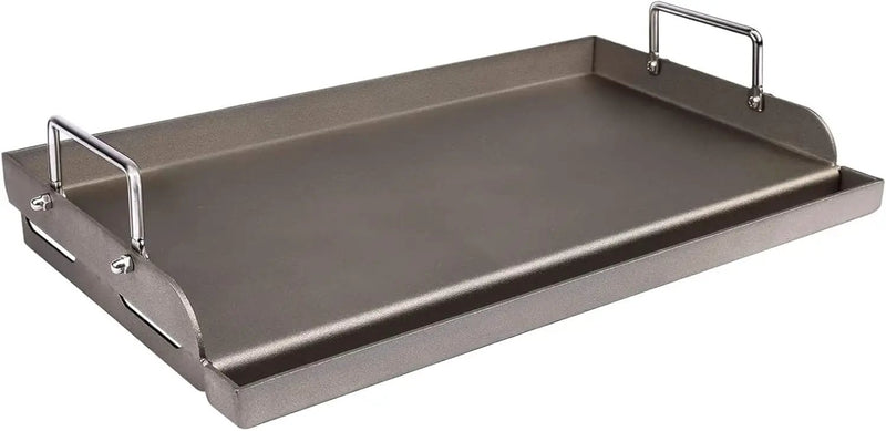 Uniflasy Cast Iron Griddle for Gas Grill Flat Top Griddle Insert for Outdoor Gas Grill, 25" x16" Cooking Skillet Plate Pan Teppanyaki for Charcoal/Electric Grills Fits Camping Tailgating Parties by GreenHaven Gardens