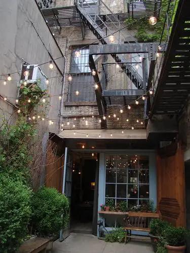 Hometown Evolution, Inc. E26 Outdoor Commercial String Lights with Suspended Socket for Weatherproof Heavy Duty Vintage Outside Lighting (S14 LED Plastic, 24 Foot 12 Socket) by GreenHaven Gardens