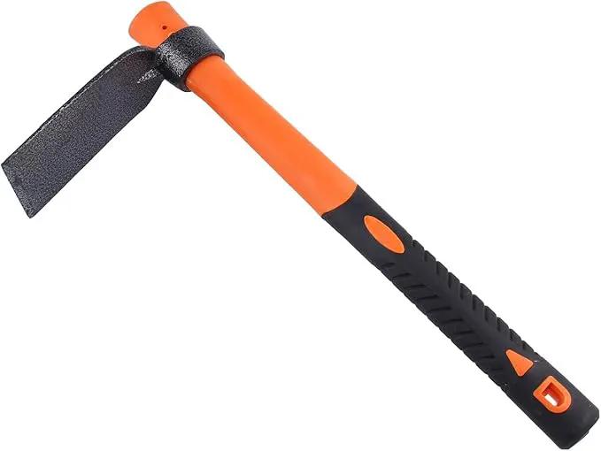 Single Head Hoe with Heavy Duty Forged Adze and Ergonomic Non-Slip Handle for Loosening Soil, Gardening, Transplanting Outdoor 39mm/15-Inch by GreenHaven Gardens