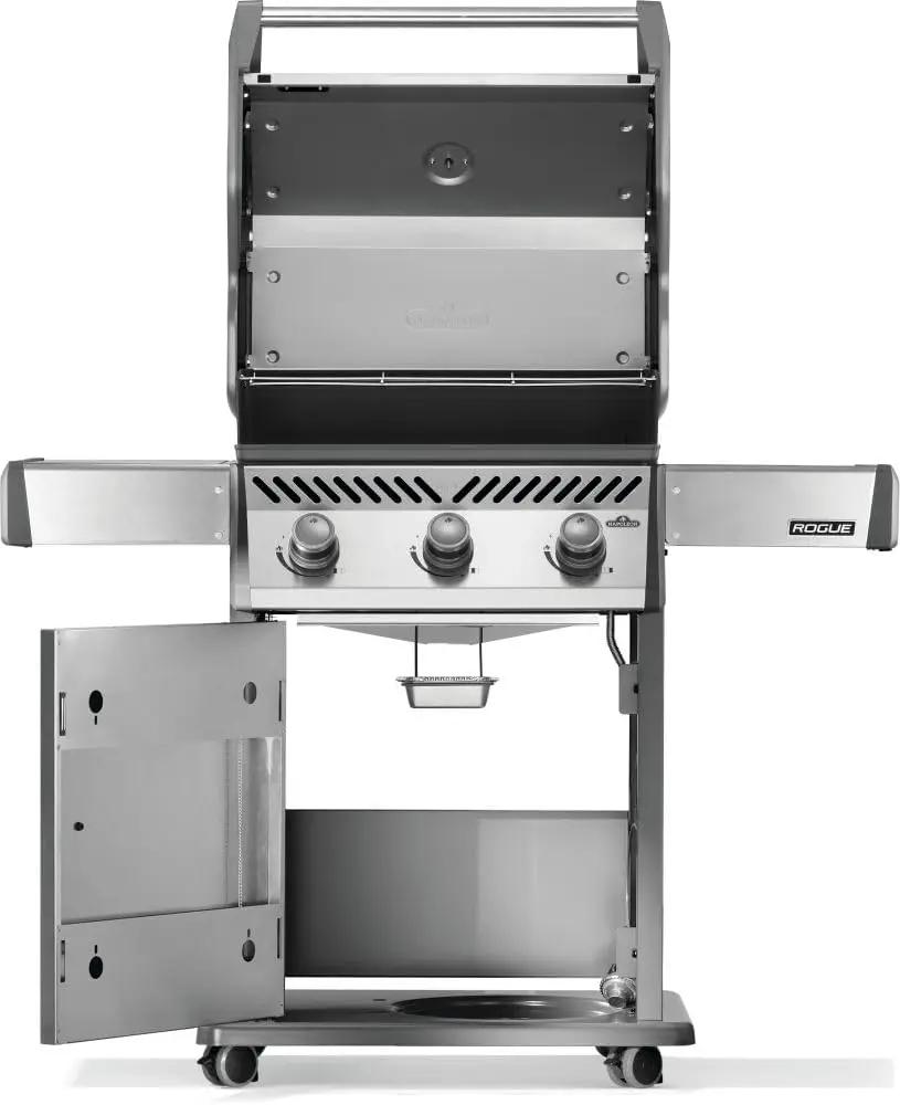 Napoleon Rogue 425 Natural Gas Grill, Stainless Steel, Durable 3-Burner Gas BBQ by GreenHaven Gardens