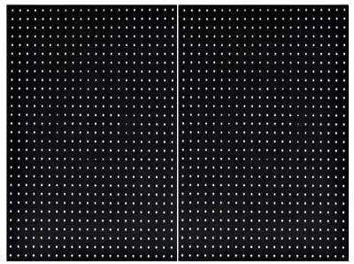 WallPeg 2 Black Pegboard Panels (24"x16" Each) with 6 Medium 5" Bins, 6 Large 7" Bins & 36 Flex-Lock Peg Hooks – Heavy-Duty Wall Storage Organizer – Made in USA by GreenHaven Gardens