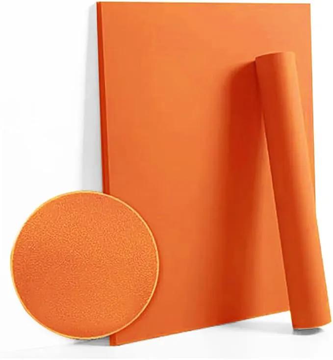Dimoon 118''x17.7'' Orange Peel and Stick Wallpaper Contact Paper Modern Self Adhesive Wall Paper Removable Renter Friendly Textured Solid Color Shelf Vinyl Roll (118''x17.7'',Tropical Orange) by GreenHaven Gardens