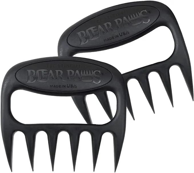 Bear Paws Meat Claws - The Original Meat Shredder Claws for Pulled Pork, USA Made - Easily Lift, Shred, Pull and Serve Pork, Chicken, Brisket and Turkey - Gift for Dad on Father's Day! (Black) by GreenHaven Gardens