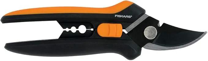 Fiskars Floral Pruning Shears - Plant Cutting Scissors/Garden Clippers For Deadheading and Working with Flowers - Black/Orange by GreenHaven Gardens