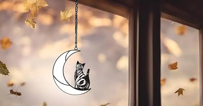 Loss of Cat Tabby Cat American Shorthair Cat Memorial Gifts Stained Glass Cat Gifts for Cat Lovers. by GreenHaven Gardens