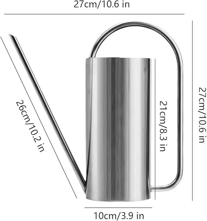 Watering Can for Indoor Plants, 50 oz/1.5L Stainless Steel Watering Can Pot with Long Spout, Garden Watering Cans with Comfortable Handle for Indoor House Plants Bonsai Flower Decorative by GreenHaven Gardens