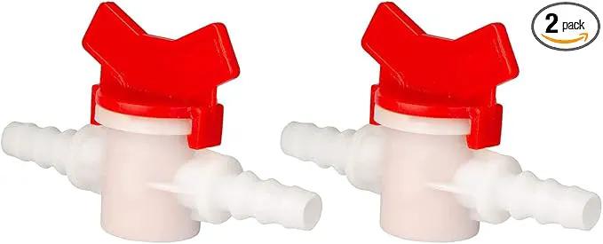 2 Pack Barbed Ball Valve 3/4" OD In-Line Ball Valve Shut-Off Switch with Hose Barb for Drip Irrigation and Aquariums Agricultura Garden by GreenHaven Gardens