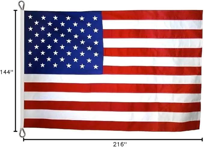 Annin Flagmakers (2360) SolarGuard Nyl-Glo American Flag, Made in USA, 12 x 18 Feet, Nylon by GreenHaven Gardens