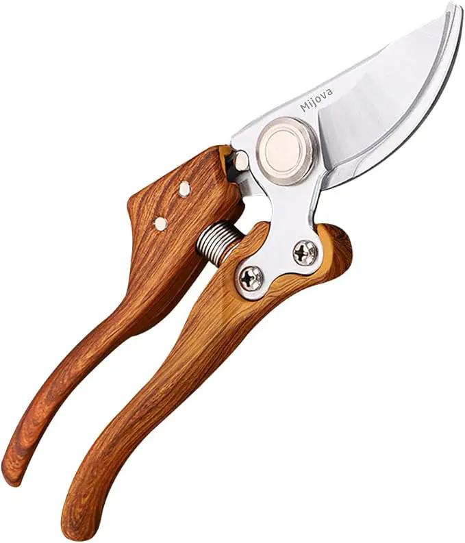 Garden Pruners, Heavy Duty Garden Clippers,Pruning Shears with Adjustable Thumb Lock,Hand Gardening Tools Pruners,Stainless Steel Sharp Gardening Scissors (Classic) by GreenHaven Gardens