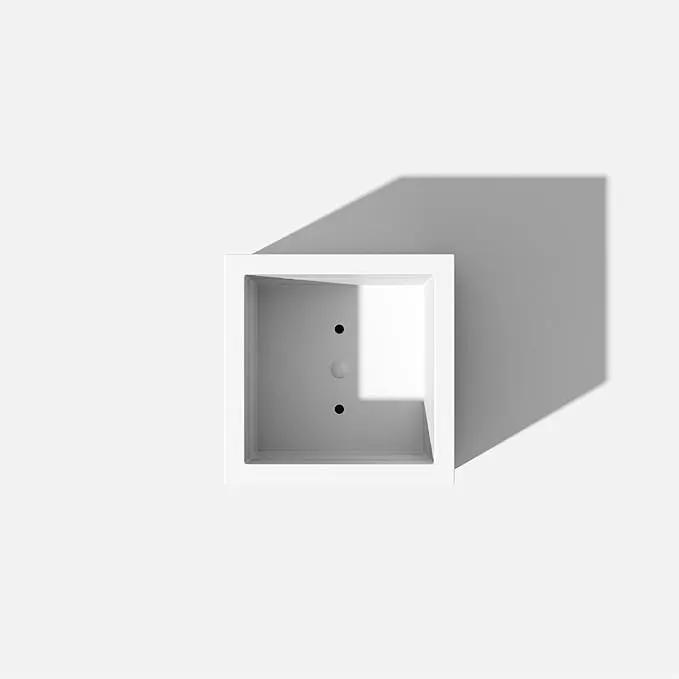 Veradek Block Series Cube Plastic Planter - Large Square Planter for Indoor or Outdoor Patio/Garden | Durable All-Weather Use with Drainage Holes | Modern Décor for Tall Plants, Trees, Flowers by GreenHaven Gardens
