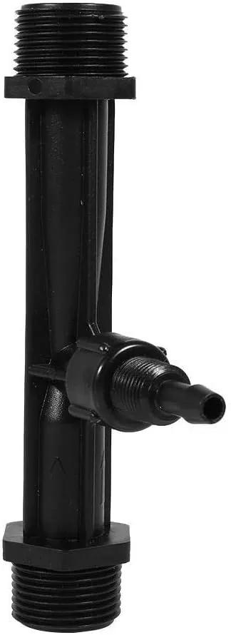 Fertilizer Injector Tube, Irrigation Venturi Fertilizer Injector with 1/2" 3/4” 1” Inch Agriculture Garden Fertilizer Mixer Injector Agriculture Tool Plastic Black(3/4inch) by GreenHaven Gardens