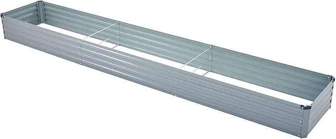 12x2x1FT Galvanized Raised Garden Beds Kit Large Outdoor Metal Gardening Planter Box for Vegetable Elevated Flower Herbs, Gray by GreenHaven Gardens