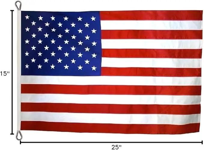 Annin Flagmakers (2380) SolarGuard Nyl-Glo American Flag, Made in USA, 15 x 25 Feet, Nylon by GreenHaven Gardens