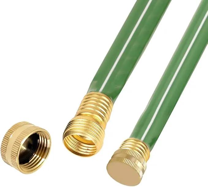 Hooshing 4PCS Brass Garden Hose End Caps 3/4" Female Garden Hose Caps with Washers by GreenHaven Gardens