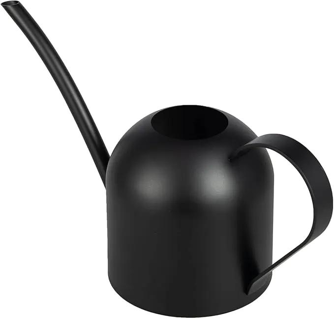 IMEEA Small Watering Can for Indoor Plants Stainless Steel Watering Can with Long Spout 15oz/450ml, (Black) by GreenHaven Gardens