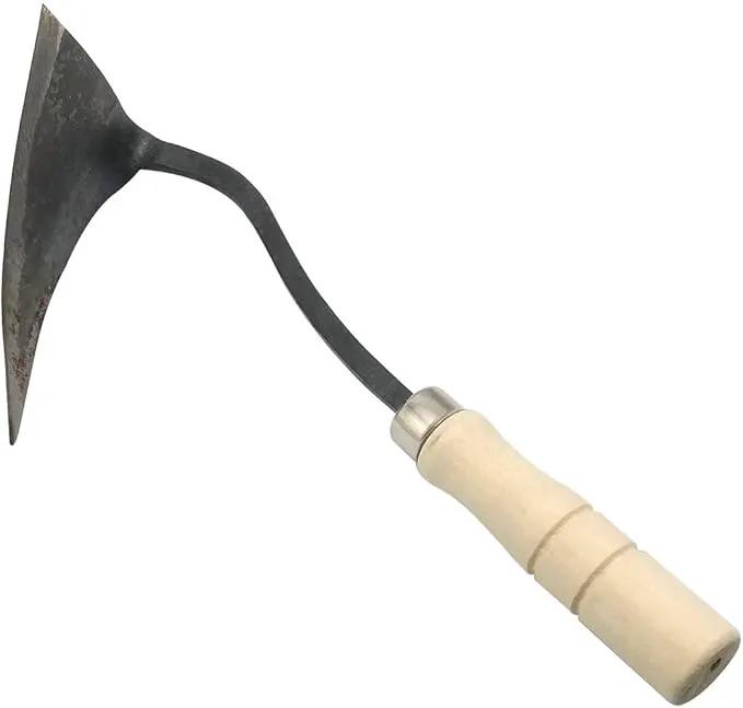GARASANI Hoe Hand Plow Hoe Korean Style Ho-Mi Organic Gardening (Triangle) by GreenHaven Gardens
