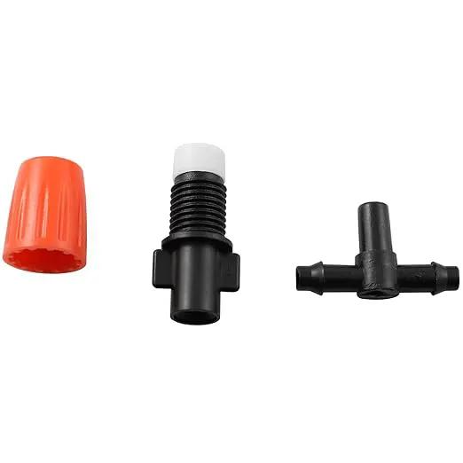 Atomizing Nozzle RLECS 25PCS Irrigation System Misting Automatic Watering Garden Hose Spray Adjustable Garden Irrigation Nozzles with Tee Joints for Greenhouse Vegetable Irrigation by GreenHaven Gardens
