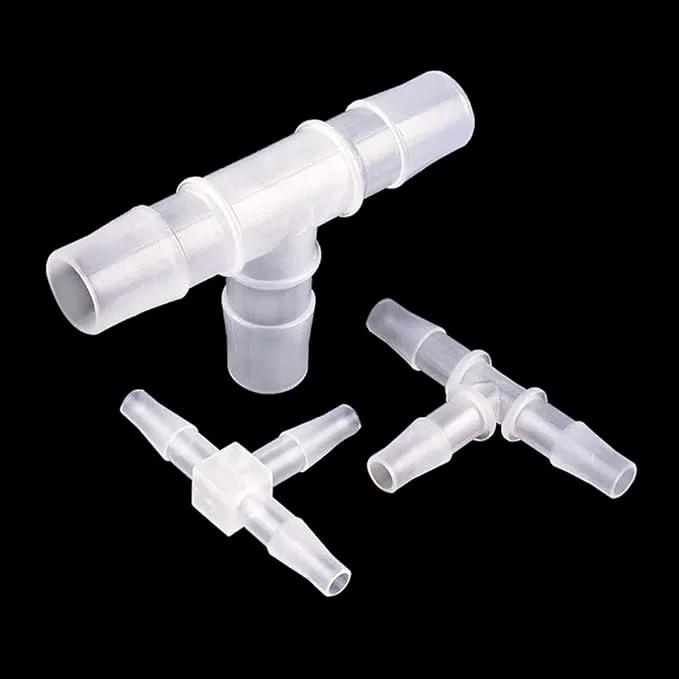 1/8" Tee Fitting Equal Barb 3 Way Hose Barb Fitting，Splicer Joint Mender Adapter Union Fitting for Fuel Gas Liquid Air (Pack of 5) for Fuel Gas Liquid Air (Pack of 5) by GreenHaven Gardens