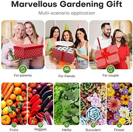 Ahopegarden Indoor Garden Hydroponics Growing System: 12 Pods Plant Germination Kit Herb Garden Kit Growth Lamp Countertop with LED Grow Light Hydrophonic Planter Grower Harvest Vegetable Lettuce by GreenHaven Gardens