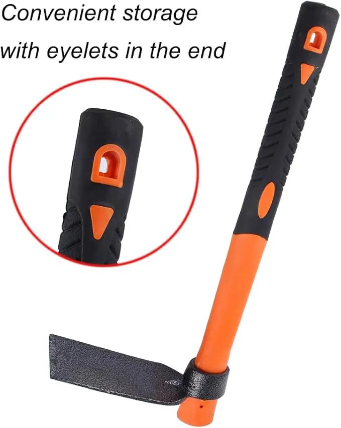 Single Head Hoe with Heavy Duty Forged Adze and Ergonomic Non-Slip Handle for Loosening Soil, Gardening, Transplanting Outdoor 39mm/15-Inch by GreenHaven Gardens