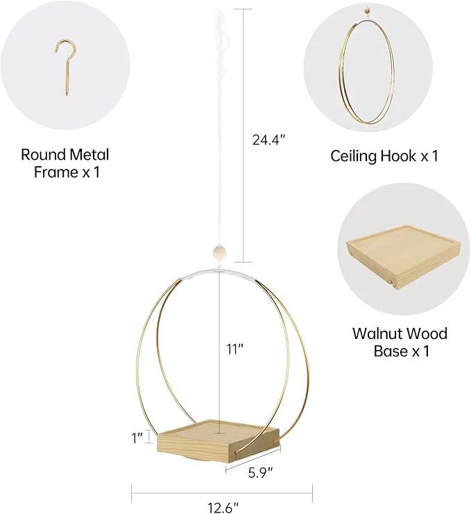 Hanging Planters for Indoor Plants - Plant Hanger Outdoor, Metal Plant Hanger Mid Century Boho Macrame, Hanging Wall Ceiling Window, Gift for Mom, Plant Lovers, Housewarming by GreenHaven Gardens