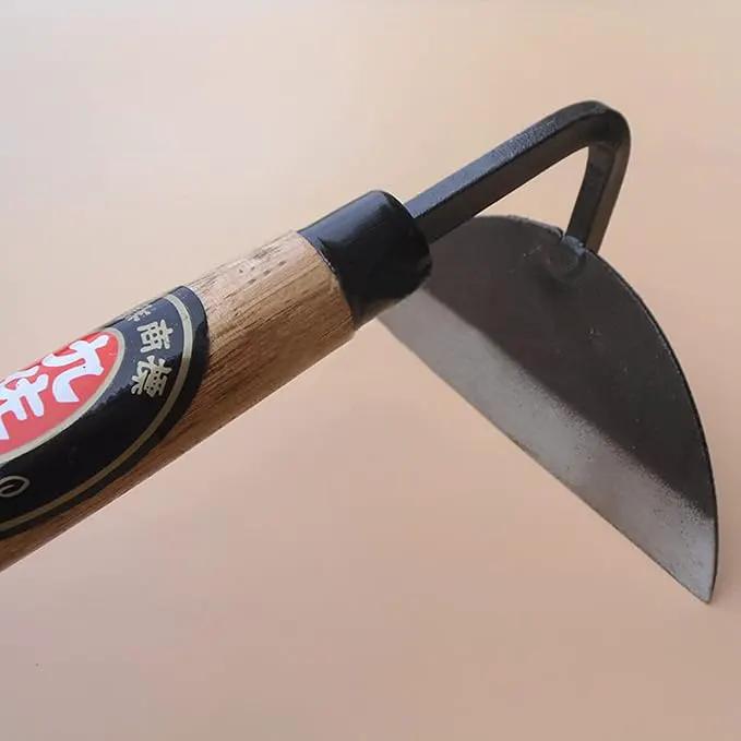 Kana Hoe 217 Japanese Garden Tool - Hand Hoe/Sickle is Perfect for Weeding and Cultivating. The Blade Edge is Very Sharp. (Beige-007) by GreenHaven Gardens