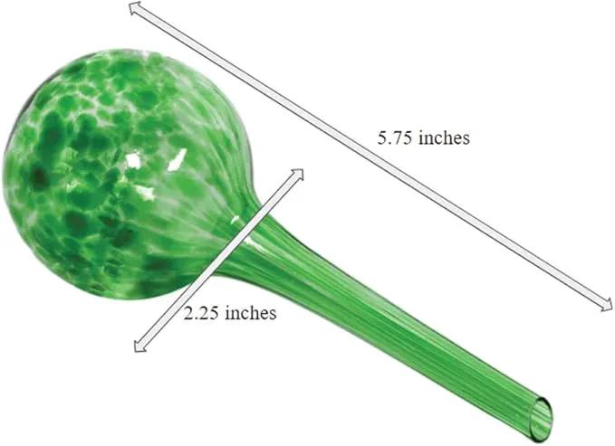 Evelots Plant Watering Globes (3 Pack) - Hand Blown Glass - Automatic Water Irrigation System - Indoor/Outdoor - Leave Your Home Worry Free by GreenHaven Gardens