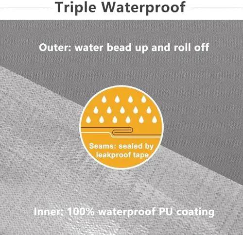Favoyard Patio Chair Cushions 18 x 18 x 3 Inch Waterproof Outdoor Seat Cushions for Patio Furniture 3-Year Color Fastness Garden Sofa Couch Chair Pads with Handle & Adjustable Straps Set of 2, Grey by GreenHaven Gardens